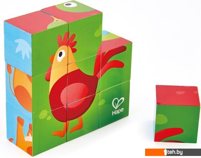  - Развивающие игрушки Hape Кубики Ферма E1618_HP - Кубики Ферма E1618_HP