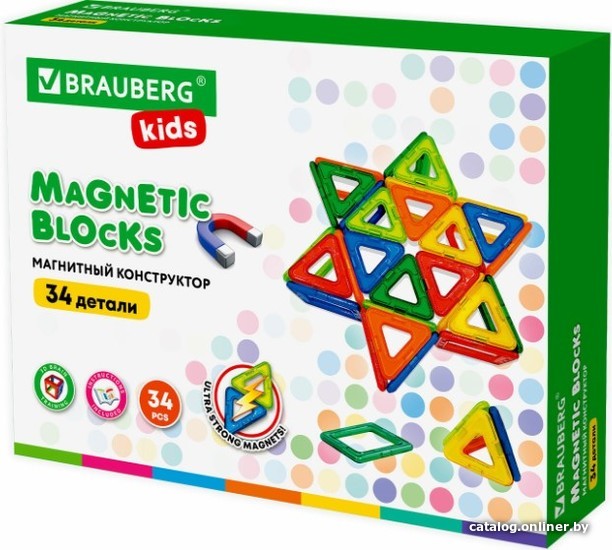  - Конструкторы BRAUBERG 663845 Kids Magnetic Big Blocks-34 - 663845 Kids Magnetic Big Blocks-34