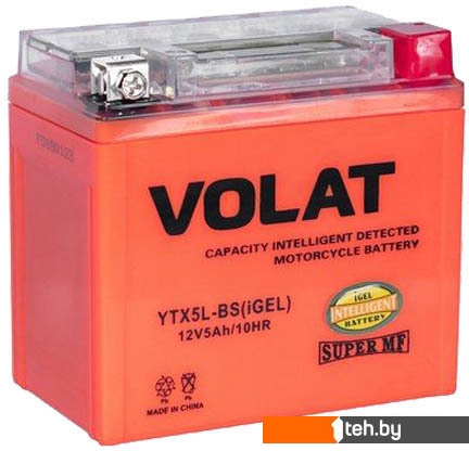  - Мотоциклетные аккумуляторы VOLAT YB5L-BS iGel (5 А·ч) - YB5L-BS iGel (5 А·ч)