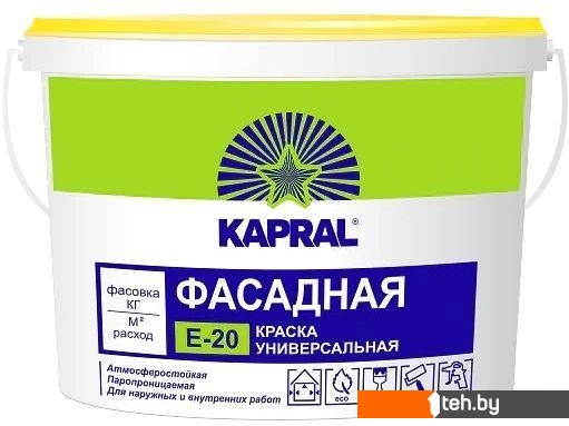  - Краски и эмали Kapral Kapral E-20 15 кг (белый) - Kapral E-20 15 кг (белый)
