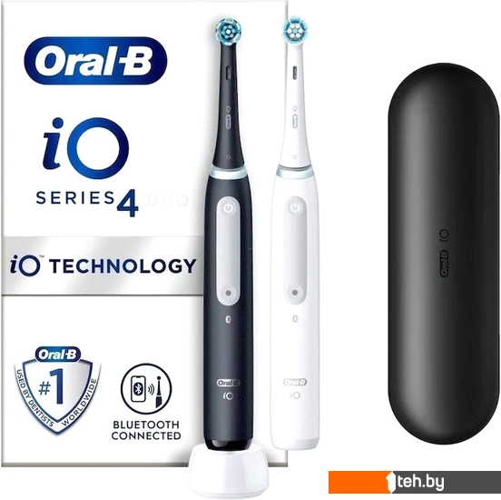  - Электрические зубные щетки и ирригаторы Oral-B iO Series 4 Duo (черный/белый) - iO Series 4 Duo (черный/белый)