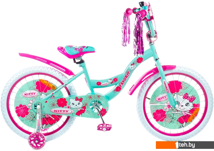  - Детские велосипеды Favorit Kitty 20 KIT-20GN (розовый/бирюзовый) - Kitty 20 KIT-20GN (розовый/бирюзовый)