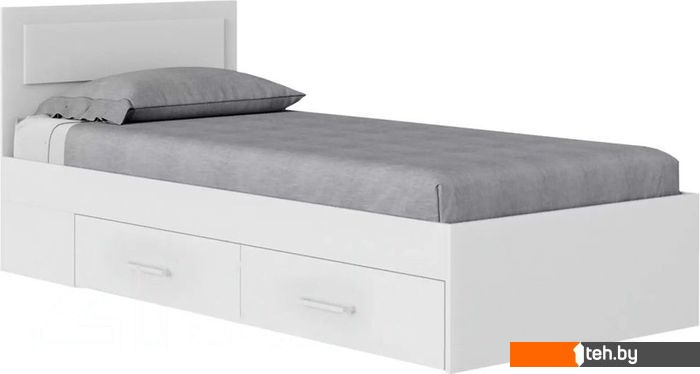  - Кровати Mio Tesoro Абрау с ящиками 90x200 (белый текстурный) - Абрау с ящиками 90x200 (белый текстурный)