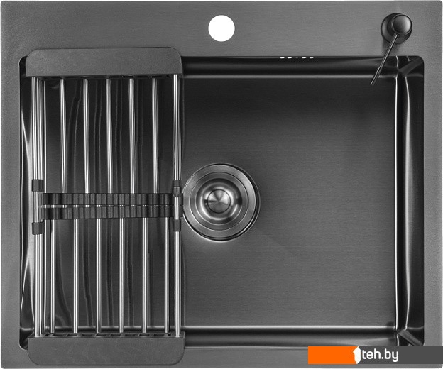  - Кухонные мойки Saniteco 5045 Nano (с сифоном, дозатором и коландером) - 5045 Nano (с сифоном, дозатором и коландером)