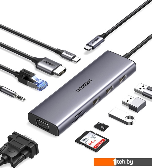  - USB-хабы и док-станции Ugreen CM498 15601 - CM498 15601