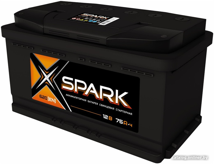  - Автомобильные аккумуляторы Spark 620A (EN) L+ SPA75-3-L (75 А·ч) - 620A (EN) L+ SPA75-3-L (75 А·ч)