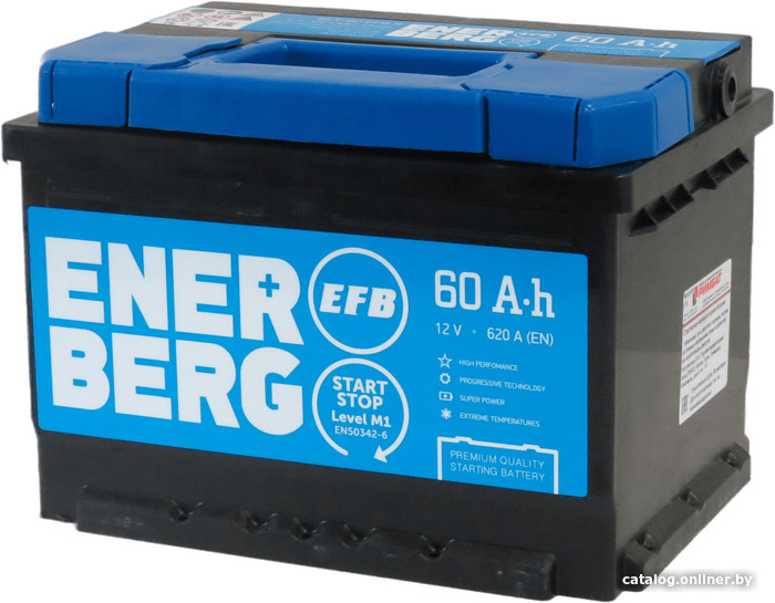  - Автомобильные аккумуляторы Enerberg EFB 60 R низк (60 А·ч) - EFB 60 R низк (60 А·ч)