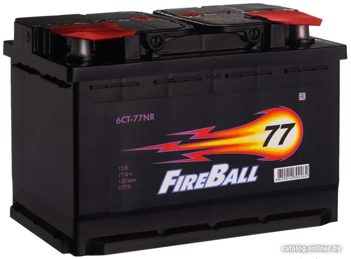  - Автомобильные аккумуляторы FireBall 6СТ-77 N (77 А·ч) - 6СТ-77 N (77 А·ч)