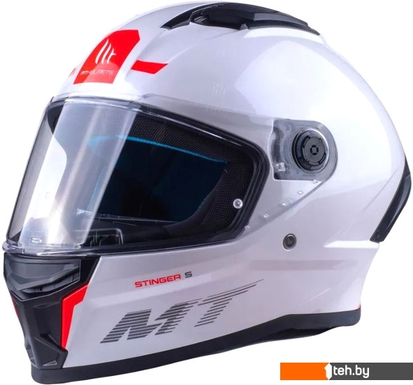  - Мотошлемы MT Helmets Stinger 2 Solid (XL, белый перламутр) - Stinger 2 Solid (XL, белый перламутр)
