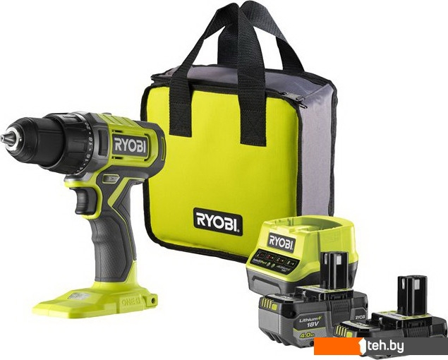  - Шуруповерты, гайковерты, электроотвертки RYOBI RDD18-2C42S 5133005521 (с 2-мя АКБ 2 Ач+4 Ач, сумка) - RDD18-2C42S 5133005521 (с 2-мя АКБ 2 Ач+4 Ач, сумка)