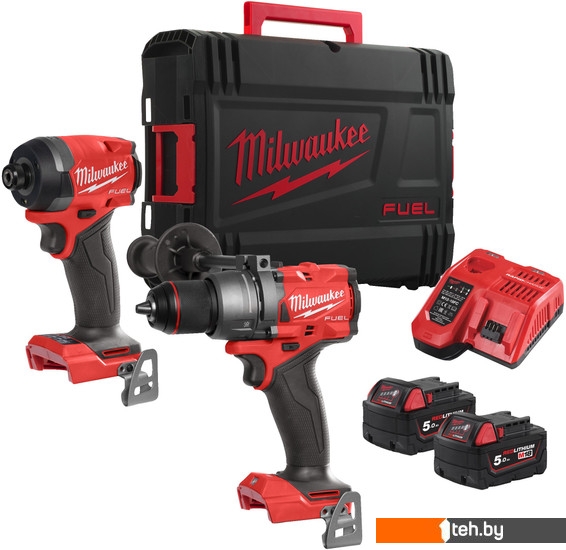  - Наборы электроинструментов Milwaukee M18 FPP2A3-502X Fuel 4933480873 (шуруповерт, винтоверт, 2 АКБ, кейс) - M18 FPP2A3-502X Fuel 4933480873 (шуруповерт, винтоверт, 2 АКБ, кейс)