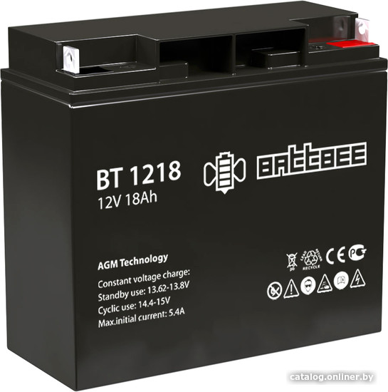  - Аккумуляторы для ИБП BattBee BT 1218 (12В/18Ач) - BT 1218 (12В/18Ач)