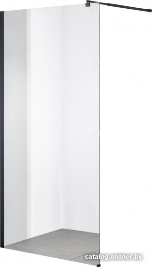  - Душевые кабины Saniteco Walk-In SN-W6TB110 (110x200, прозрачное стекло, черный профиль) - Walk-In SN-W6TB110 (110x200, прозрачное стекло, черный профиль)