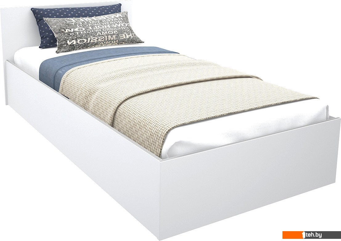  - Кровати МДК КР10 100x200/700x1052x2032 (белый) - КР10 100x200/700x1052x2032 (белый)