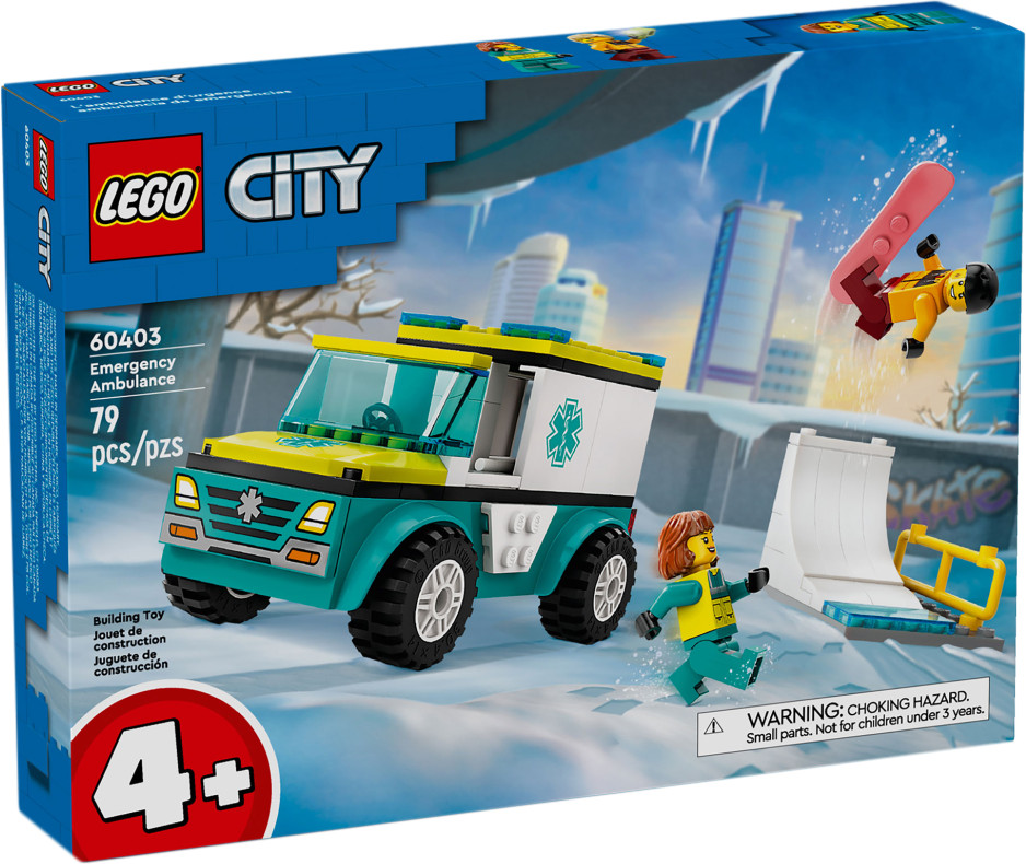  - Конструкторы LEGO City 60403 Скорая помощь и сноубордист - City 60403 Скорая помощь и сноубордист