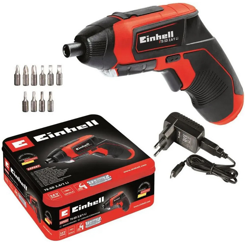  - Шуруповерты, гайковерты, электроотвертки Einhell TE-SD 3.6/1 Li 4513501 (с 1-м АКБ) - TE-SD 3.6/1 Li 4513501 (с 1-м АКБ)
