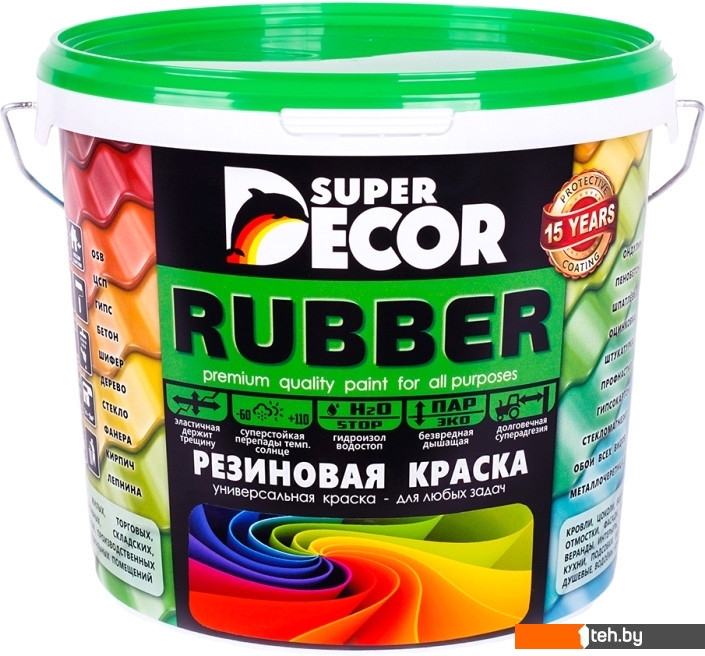  - Краски и эмали Super Decor Резиновая 12 кг (№11 оранжевое лето) - Резиновая 12 кг (№11 оранжевое лето)