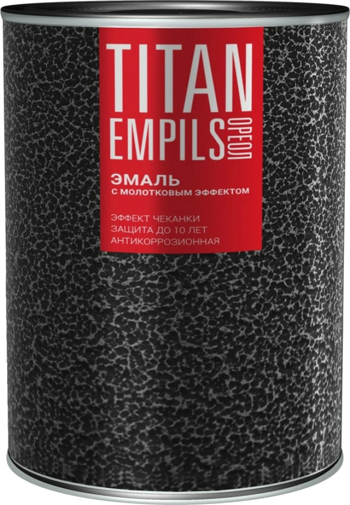  - Краски и эмали Titan Empils Ореол Алкидно-стирольная с молотковым эффектом 4605365083406 2.5 кг (черный) - Ореол Алкидно-стирольная с молотковым эффектом 4605365083406 2.5 кг (черный)