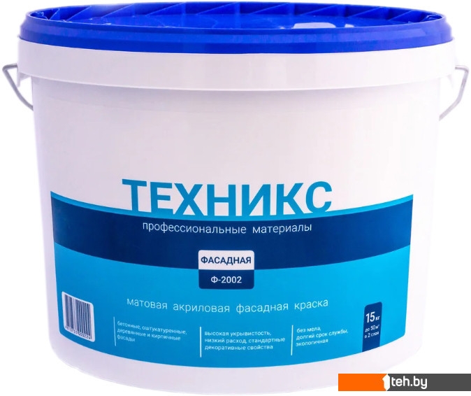  - Краски и эмали Техникс Фасад ВД-АК-1 Ф-2002 P 15 кг (шоколад) - Фасад ВД-АК-1 Ф-2002 P 15 кг (шоколад)