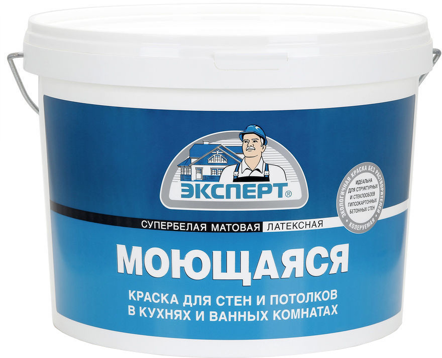  - Краски и эмали Эксперт Моющаяся 14 кг (супербелый) - Моющаяся 14 кг (супербелый)