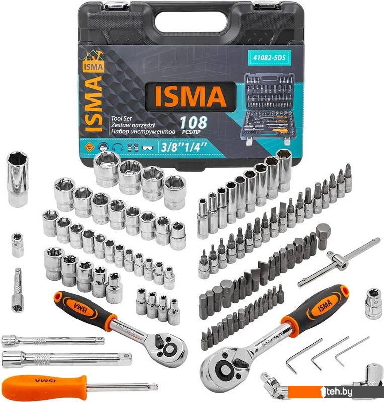  - Наборы инструментов ISMA ISMA-41082-5DS (108 предметов) - ISMA-41082-5DS (108 предметов)
