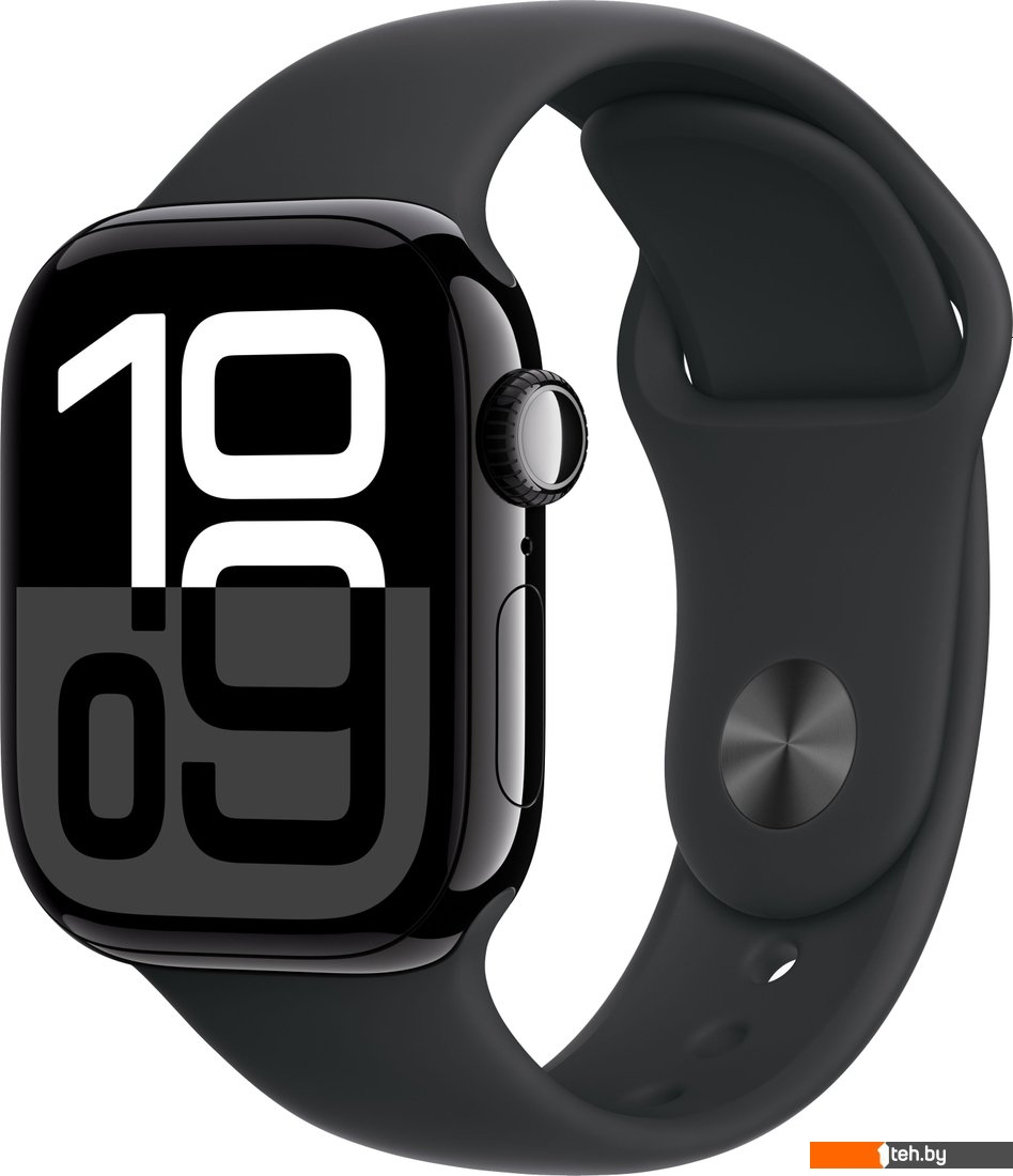  - Умные часы и браслеты Apple Watch Series 10 42 мм (алюминиевый корпус, черный/черный, спортивный силиконовый ремешок S/M) - Watch Series 10 42 мм (алюминиевый корпус, черный/черный, спортивный силиконовый ремешок S/M)