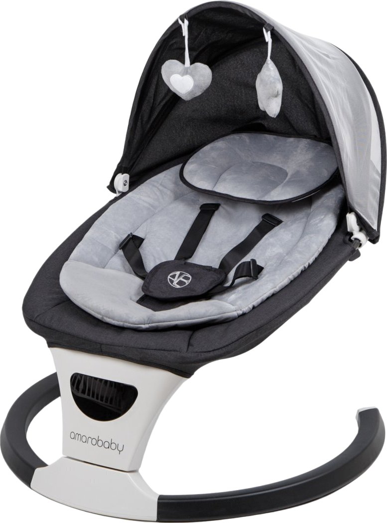  - Детские шезлонги и качалки Amarobaby Teddy Swing AB24-22TED/09 (черный) - Teddy Swing AB24-22TED/09 (черный)