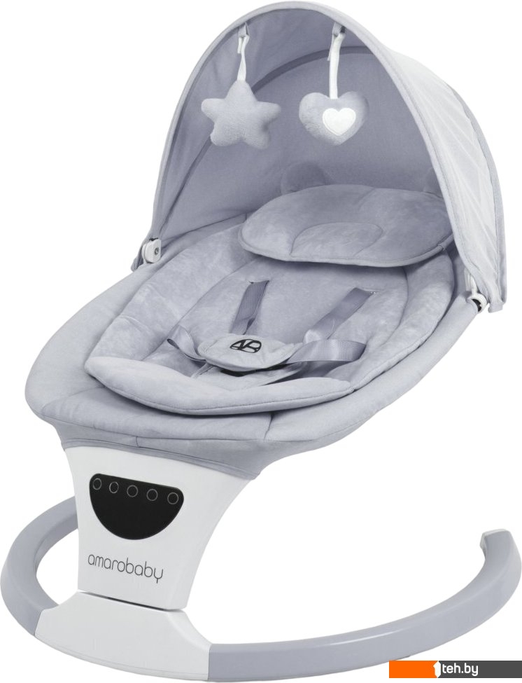  - Детские шезлонги и качалки Amarobaby Teddy Swing AB24-22TED/11 (серый) - Teddy Swing AB24-22TED/11 (серый)