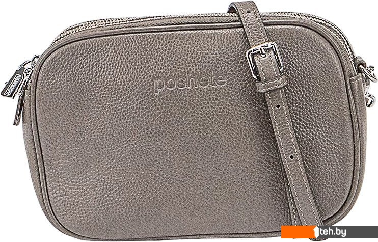  - Женские и мужские сумки Poshete 923-0049-GRY (серый) - 923-0049-GRY (серый)