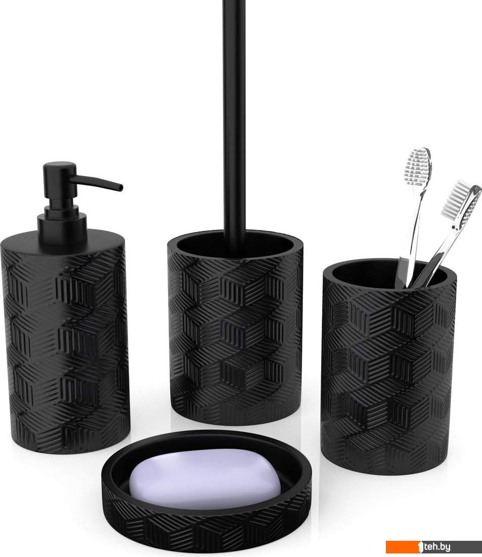  - Аксессуары для ванной и туалета FORA Delicate Black (4 предмета) - Delicate Black (4 предмета)