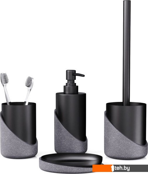  - Аксессуары для ванной и туалета FORA Granit Dark (4 предмета) - Granit Dark (4 предмета)