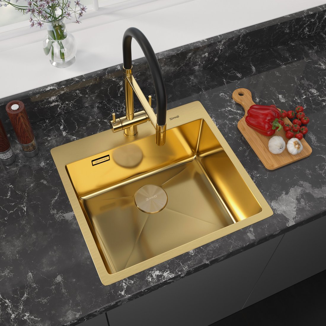  - Кухонные мойки Zorg ZRN 5055 Premium PVD Gold - ZRN 5055 Premium PVD Gold