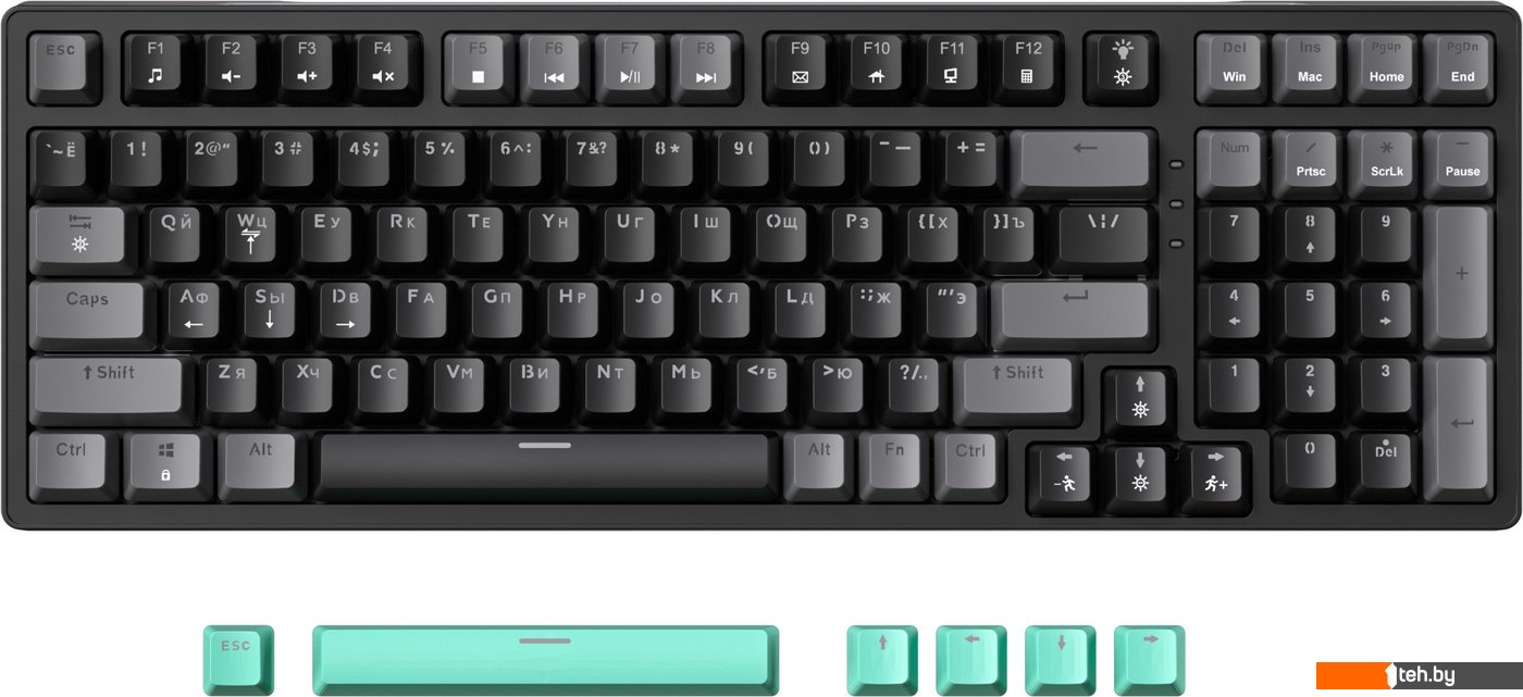  - Клавиатуры JEGG ZA99 Black Grey Green (TNT Yellow) - ZA99 Black Grey Green (TNT Yellow)