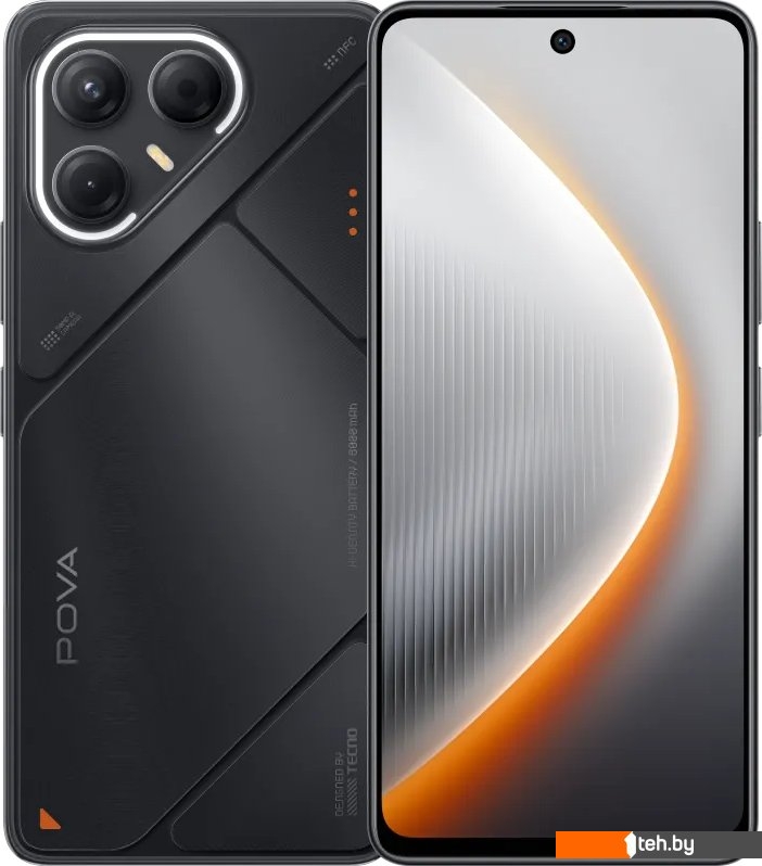  - Мобильные телефоны Tecno Pova 7 5G 8GB/128GB (графитовый черный) - Pova 7 5G 8GB/128GB (графитовый черный)