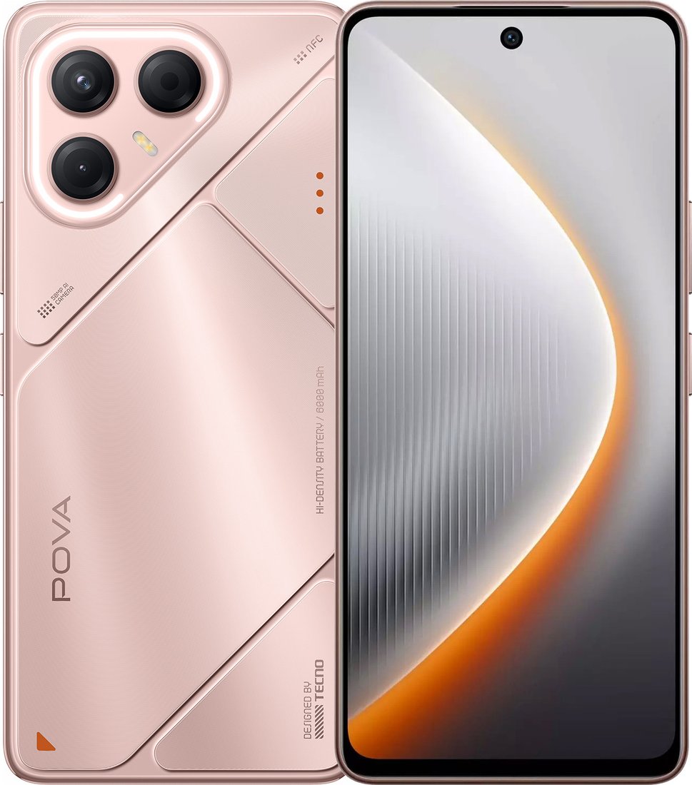  - Мобильные телефоны Tecno Pova 7 5G 8GB/128GB (розовая звездная пыль) - Pova 7 5G 8GB/128GB (розовая звездная пыль)