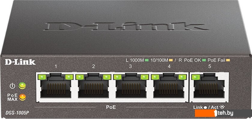  - Коммутаторы D-Link DGS-1005P/B3A - DGS-1005P/B3A