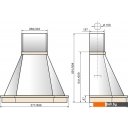 Вытяжки Elikor Камин Грань 90П-650-П3Л (бежевый/дуб неокрашенный)