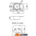 Кухонные мойки Elleci Easy Round 600 Full Black 40