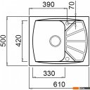 Кухонные мойки Elleci Living 125 Bianco Titano 68