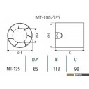 Вытяжная вентиляция CATA MT-125