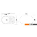 Кухонные мойки Ukinox FAD760.470-GT6K 2L