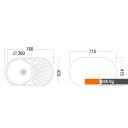 Кухонные мойки Ukinox FAD760.470-GT6K 2L