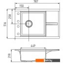 Кухонные мойки Акватон Делия 78 (графит)