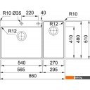 Кухонные мойки Franke Box Center BWX 220-54-27 TL 127.0538.259
