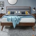 Кровати Halmar Orlando 160x200 (серый/орех)