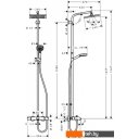 Душевые панели и гарнитуры Hansgrohe Crometta E 240 1jet Showerpipe [27298000]