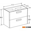 Мебель для ванных комнат Roca Тумба под умывальник Gap 80 (белый глянец) Мебель для ванных комнат Roca Тумба под умывальник Gap 80 (белый глянец)