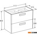 Мебель для ванных комнат Roca Тумба под умывальник Gap 80 (белый глянец)