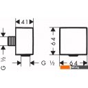 Душевые панели и гарнитуры Hansgrohe FixFit Square 26455670 (черный матовый)