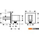 Душевые панели и гарнитуры Hansgrohe Fixfit Porter Square 26486000